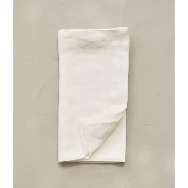 Taie de traversin lin stone washed blanc