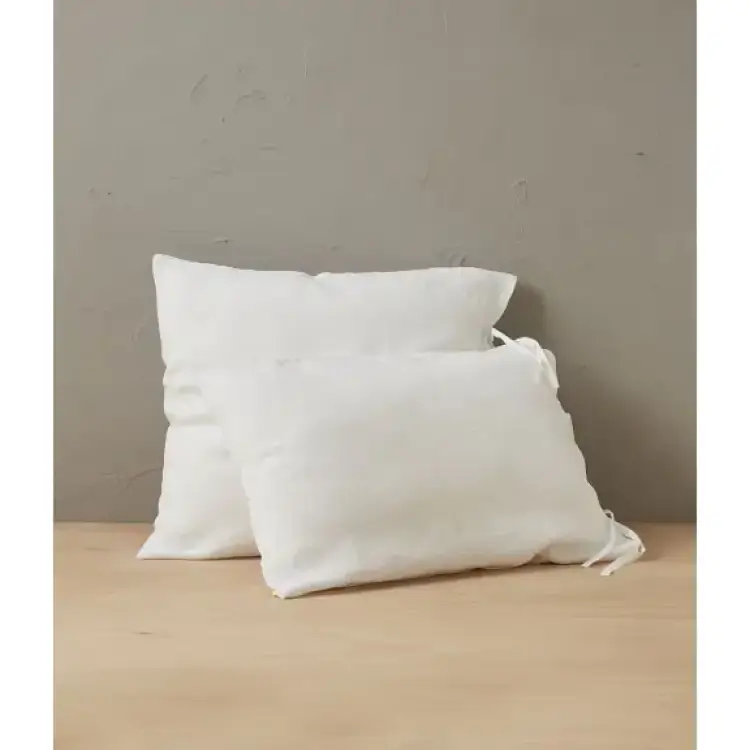 Taie d'oreiller lin stone washed blanc