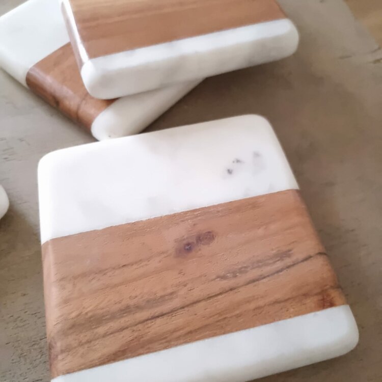 DESSOUS DE VERRE MARBRE CARRE