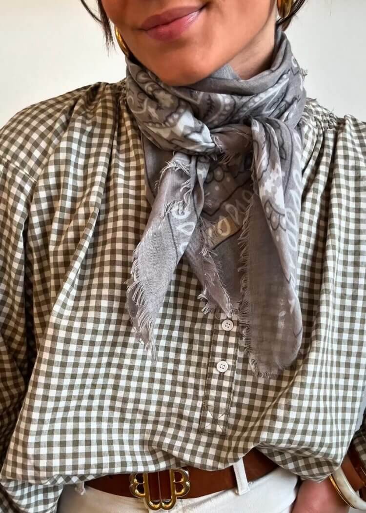 FOULARD BANDANA TAUPE