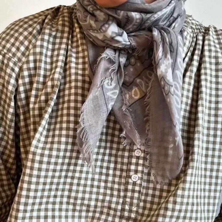 FOULARD BANDANA TAUPE