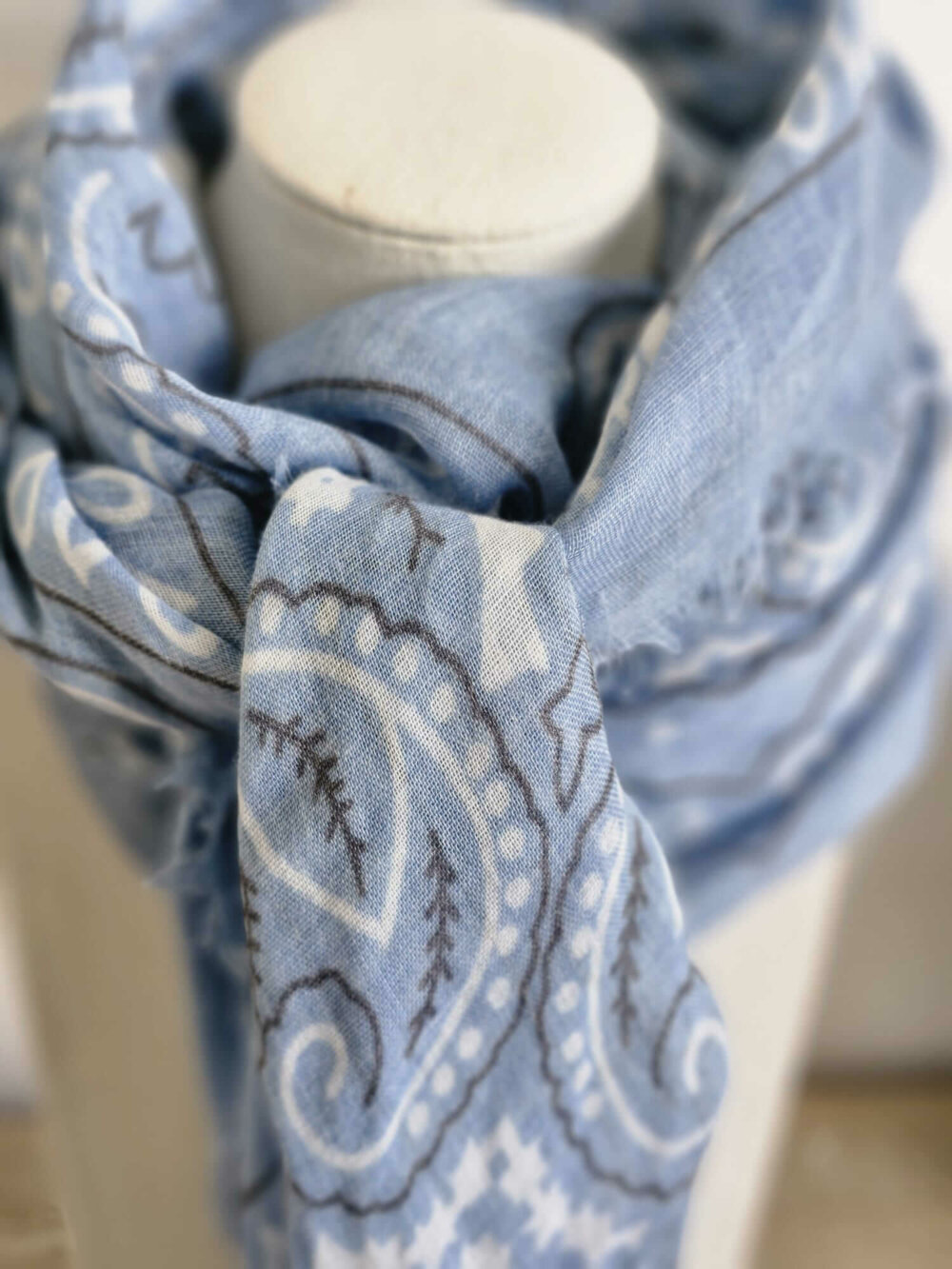 FOULARD BANDANA BLEU CIEL – Image 2