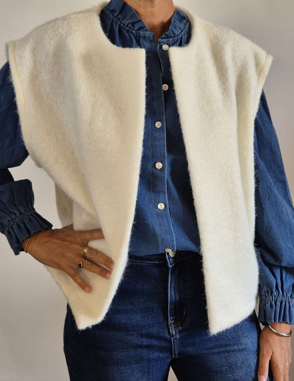 GILET DORIS ECRU