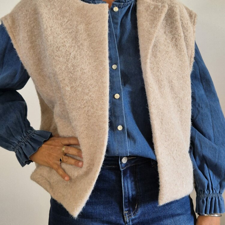 GILET DORIS BEIGE CLAIR