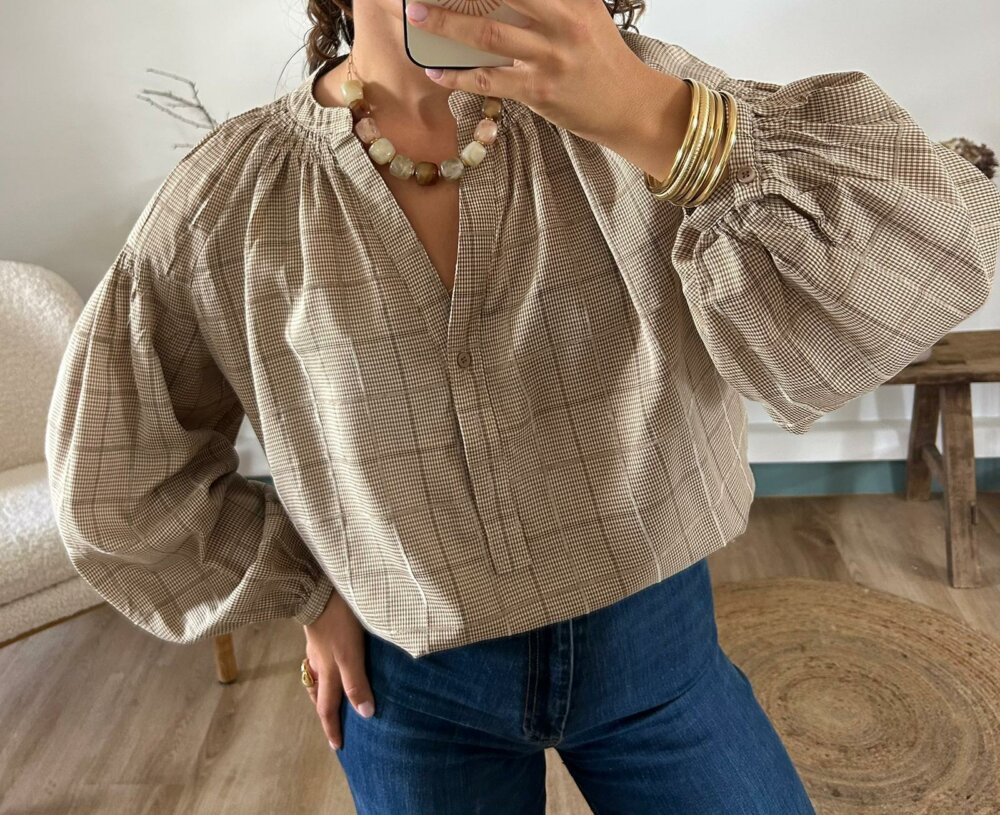 CHEMISE TINA BEIGE – Image 2