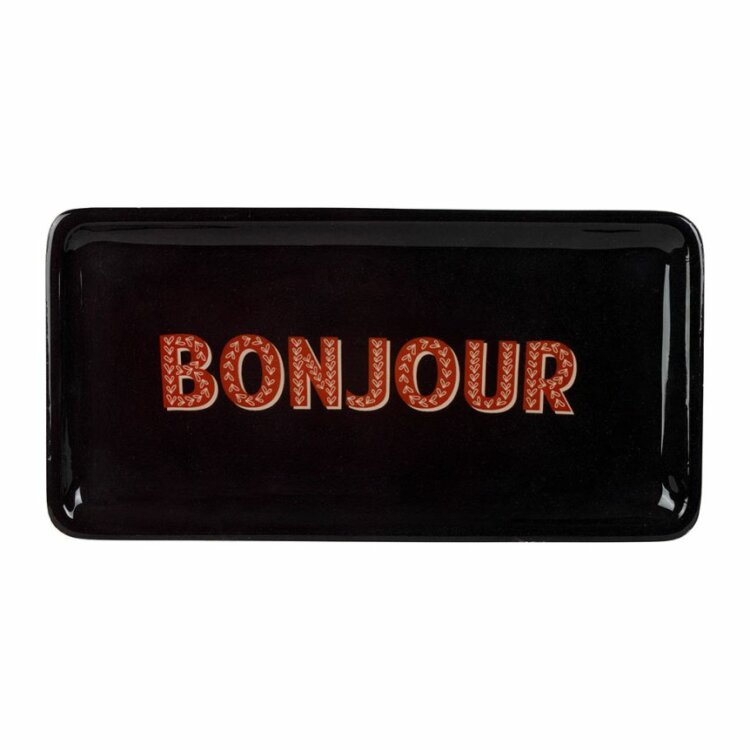 PLATEAU NOIR BONJOUR