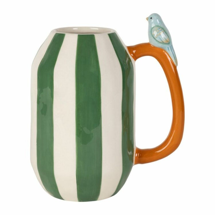VASE VERT  OISEAU