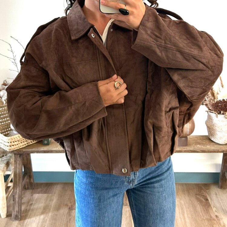 BLOUSON MAé MARRON