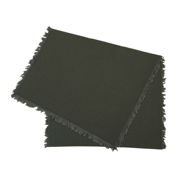 CHEMIN DE TABLE KAKI