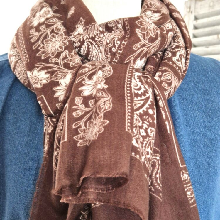FOULARD MARRON NOA