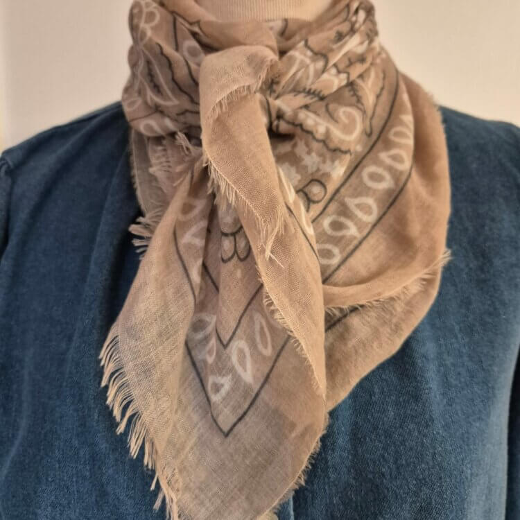 FOULARD BANDANA BEIGE