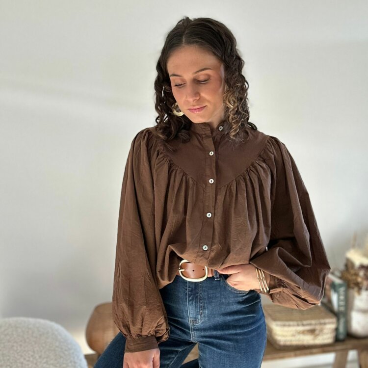 CHEMISE MARRON SALMA