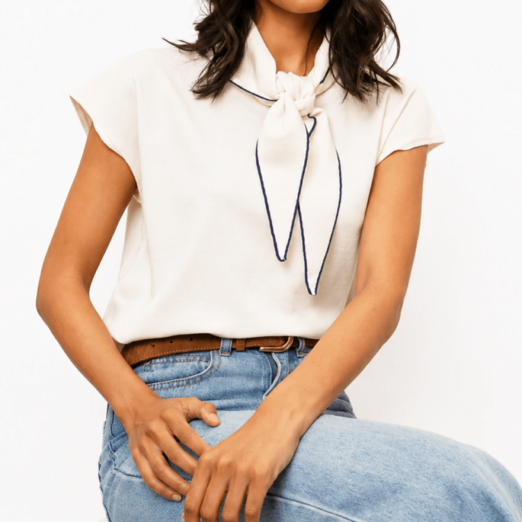 TOP MODE EN VISCOSE BLANC