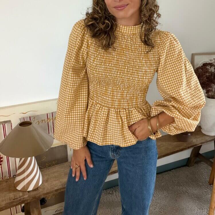 BLOUSE VICHY CHARLOTTE