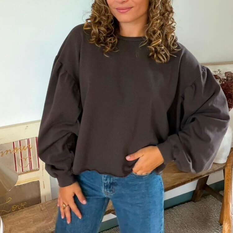 Sweat couleur chocolat- Brigitte