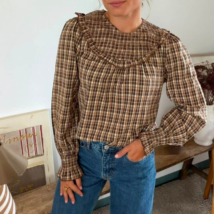 Blouse à carreaux - Cyrielle